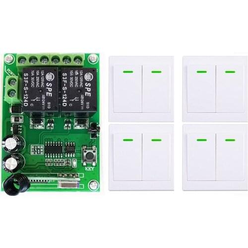 New digital Remote Control Switch DC24V 2CH Receiver Wall Transmitter Wireless Power Switch 315MHZ Radio Controlled Switch Relay