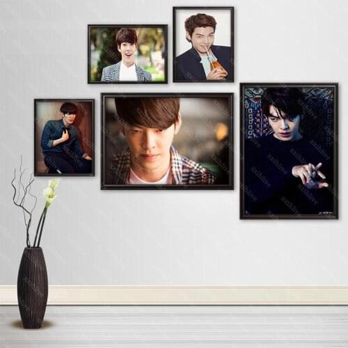 Custom Actor Kim Woo Bin Posters Art Silk Canvas Poster Bar Room Decoration Painting Home Decor 20x30cm,27x40cm,30x45cm,40x60cm