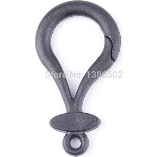 20pcs Plastic Openable Black color Plastic buckle Snap Hook DIY handmade Accessories for Doll hook