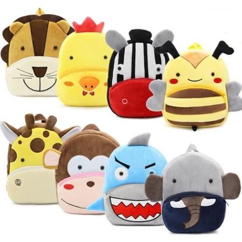 Cartoon plush children backpack kindergarten school bag children cute backpack children school bag girls boys backpacks