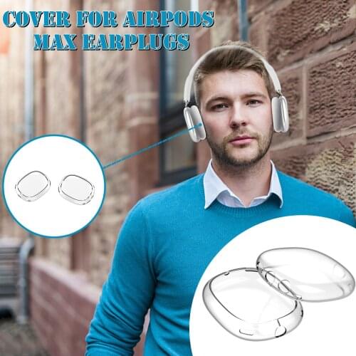 Clear Silicone Case For Airpods Max True Wireless Headphone Shockproof Protector With Anti-slip Two Side For Air Pods Max Cases