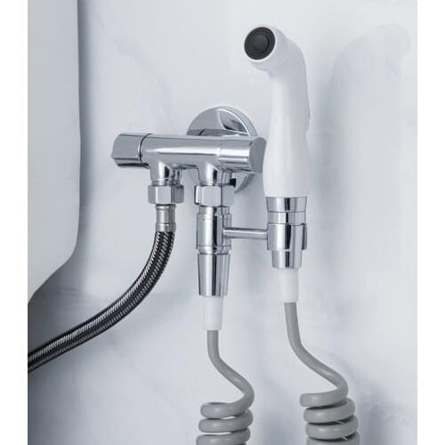 Handheld Shower Head Douche Toilet Bidet Spray Wash Jet Shattaf Spring Hose Self Cleaning Shower Head Bidet Faucet For Bathroom