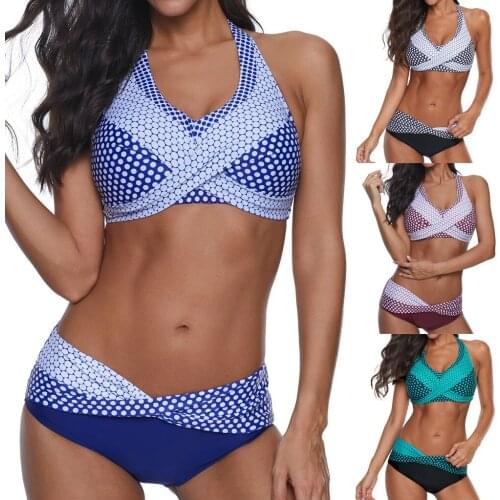 Sexy Brazilian Bikini Set 2021 Summer Two Pieces Swimwear Women Halter Swimsuit Beach Bathing Suit Beach wear bathers Wholesale