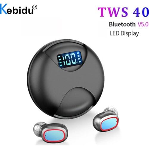 HIFI Stereo Sound Sports Earbuds Touch Control Bluetooth V5.0 Earphones Rotation LED Display Mini Wireless Headphones Headsets