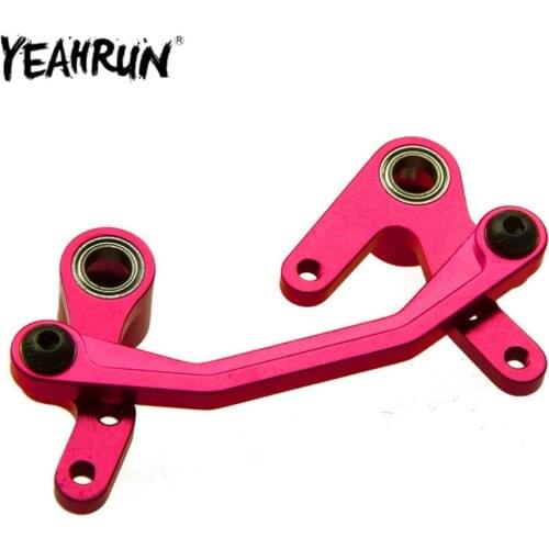 YEAHRUN RC Car Steering System Kit CNC Metal Steering Knuckle Bearings for 1/10 Sakura D4 AWD RWD RC Sport Car Parts