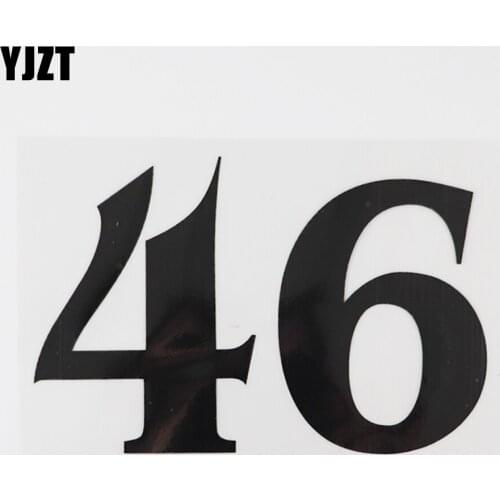 YJZT 15.7CM*10.4CM Amusing 46 Rugby Numbers Decals Car Sticker Vinyl 13D-0475