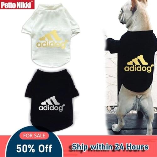 Pet Dog Clothes Summer Cotton Dog T-shirt Designer Letter Golden Silver Reflective Pet Vest Shirt For Puppy Small Dogs Chihuahua