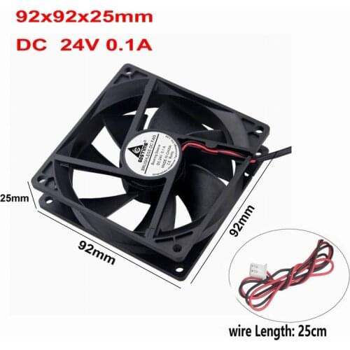 Gdstime 1 Piece PC Case Motor Fan 92mm DC 24V 2Pin 9cm 92x92x25mm PC Case Cooling Cooler Fan 90mm 9225