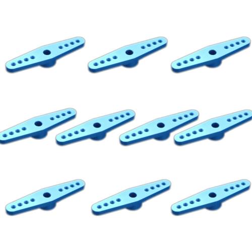 10PCS Aluminum 39mm 25T Blue Steering Servo Arm Horn for K-power/Futaba Standard Servo