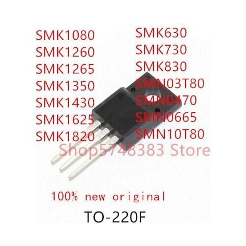 10PCS SMK1080 SMK1260 SMK1265 SMK1350 SMK1430 SMK1625 SMK1820 SMK630 SMK730 SMK830 SMN03T80 SMN0470 SMN0665 SMN10T80 TO-220F
