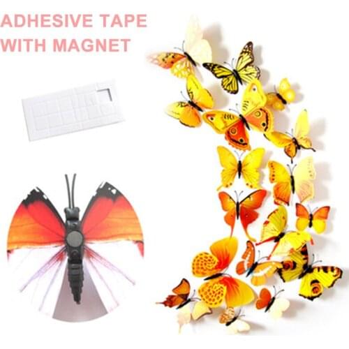 12Pc 3D PVC Butterfly Wall Sticker wall decor for Home Decor for Kids Butterflies wall art Fridge Magnet sticker Room Decoration