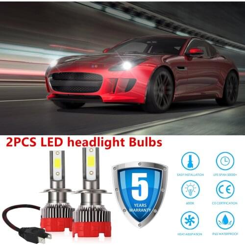 2PCS H4 H7 LED Headlight Bulbs 100W 10000Lm 12V 24V Superior DOB LED Chips H1 H8 H9 H11 6000K Car Headlight Auto Fog Lamp