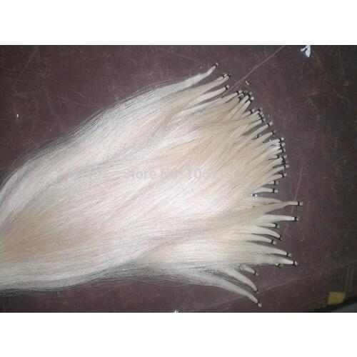 6 Hanks Best Quality 81cm unbleached Siberia White Stallion Bow hair horse hair