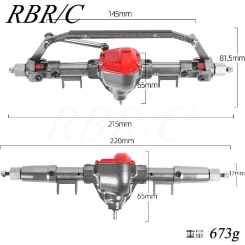 RBR/C X001A Front And Rear Axle Assembly DIY Upgraded Accessory Use For SCX10 1:10 Off-Road Climbing Four-Wheel Drive RC Car