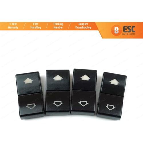 ESC EDP585-2 4 Pieces Window Switch Button Cap Cover: 61316904309; 61318368974 for BMW E39 E38