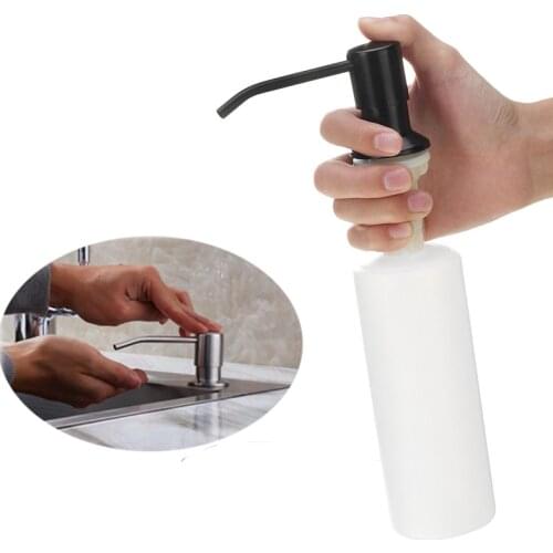 Black Stainless Steel Liquid Soap Dispenser Kitchen Sink Soap Dispenser Manually Press Soap Dispenser Kitchen Accessories