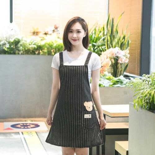 Womens kitchen cooking Korean fashion waterproof and oil-proof work apron home mens adult cute overalls waist
