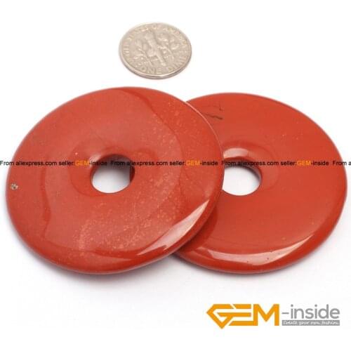 20mm 40mm 50mm Donut Shape Red Jaspers Beads 1pc To Sale Natural Stone Beads DIY Bead For Jewelry Making Wholesale Free Shipping