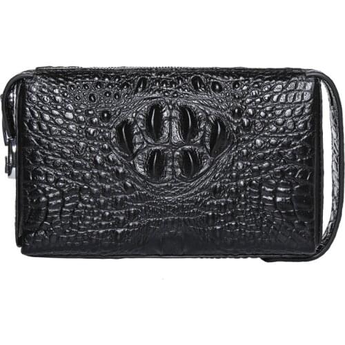 Crocodile pattern mens handbag password lock clutch wallet large capacity business wallet mens day clutch bag Mobile phone bag