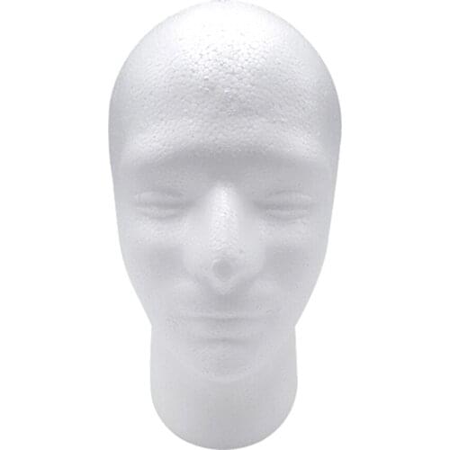 Flocking Foam Male Mannequin Head Wigs Glasses Hat Display Holder Stand for Style, Model And Display Hair, Hats and Hairpieces