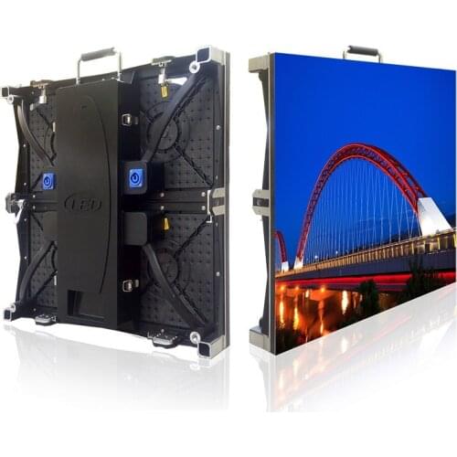 LED Display Outdoor P4.81 Screen Full Color 500x500mm SMD RGB Die Cast Aluminum Cabinet Rental