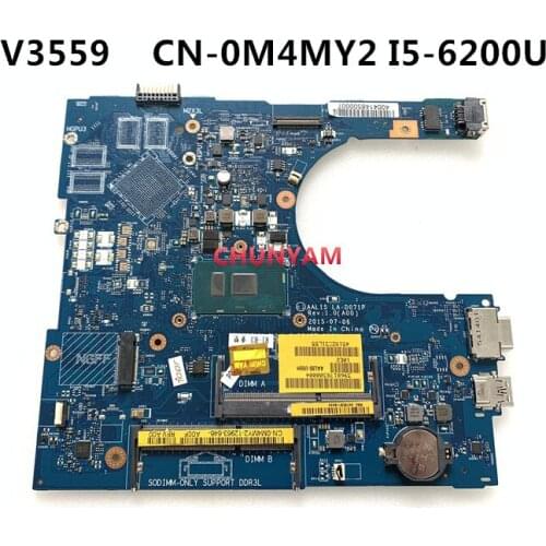 NEW I5-6200U FOR Dell Vostro 3459 3559 Laptop Motherboard AAL15 LA-D071P VGAport mainboard CN-0M4MY2 M4MY2 100%tested