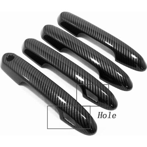 For Toyota Highlander 2021 2022 New Chrome accessories Door Handle Cover trim handles covers plastic Imitation carbon fiber