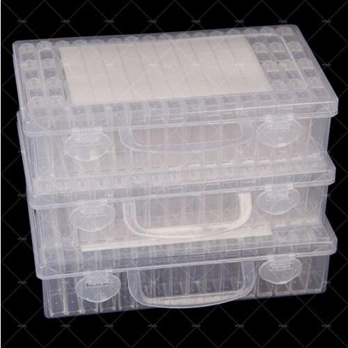 192-256-64Slots Diamond Painting Storage Box Diamond Painting Accessories Beads Container Mosaic Storage Boxes Tools