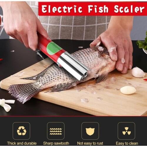 96W Charging Portable Universal Electric Scale Machine Fishing Descaling Machine Fish Cleaning Detergent Remover Scraper Seafood