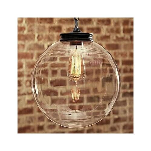 Factory direct sales Nature inspired Contemporary Pendant with Transparent Globe Glass Shade 110-240V
