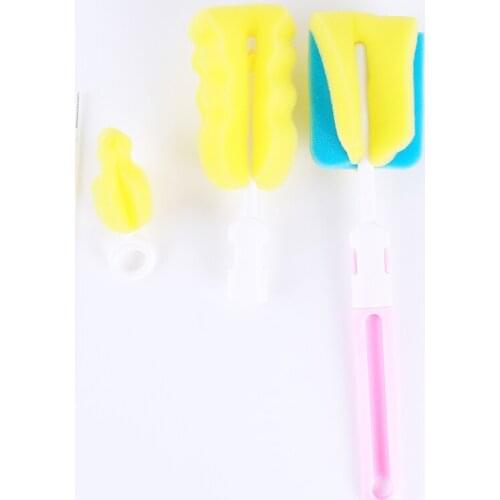 Brush Sponge Cleaner Convenient Brushes Stand Baby Milk Bottle Long Handle Kitchen Scrubber Brushes