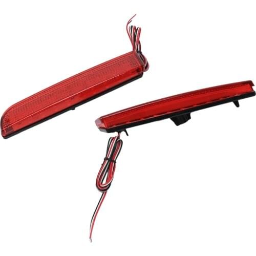 LED Bumper Reflectors Lights with Sequential Turn Signal Light for Mitsubishi Lancer Evolution X Outlander Tail Rear