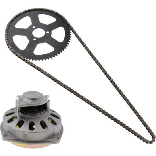 Universal Rear Chain Sprocket 25H 68T Link Chain+Clutch Bell Housing Drum Gear Box Sprocket For 49cc Mini Motor Pocket Dirt Bike