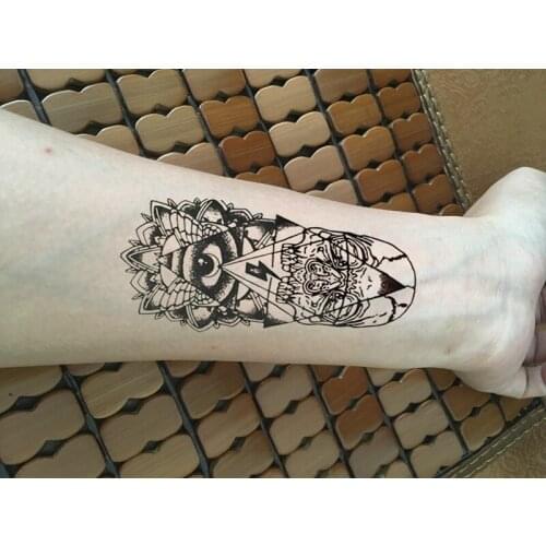 Waterproof Temporary Tattoo eye of God totem lotus Sticker on body Water Transfer fake tattoo flash tattoo 10.5*6cm