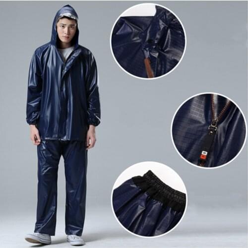High Elasticity PVC Suit Two Parts Raintcoat Rain-proof Pants - Color Random Free Size