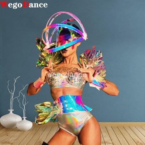 Women Stage Outfit Rave Clothes Jazz Dancer Performance Wear Nightclub Bar Female Singer Dance Costumes Party Bikini Set