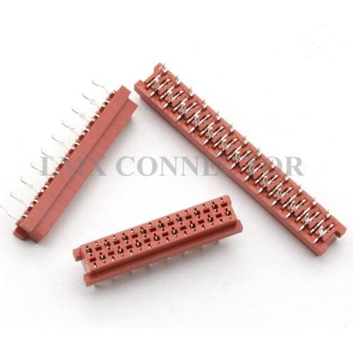 100PCS 1.27mm Micro Red IDC Female Connector 2x4P/6P/8P/10P/12P/14P/16P/18P/20P/26P Double Row Copper Tail Pitch 2.54mm