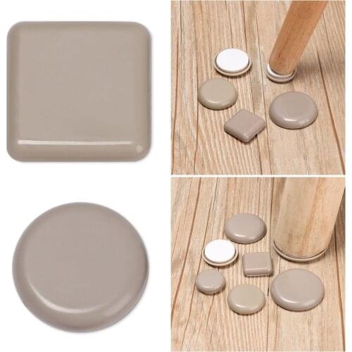 4pcs Anti Noisy Furniture Leg Slider Pads Table Sofa Chair Fittings Home Floor Protector Easy Move Self-Adhesive Slip Mat