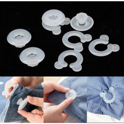 4-Pack Comforter Grippers Duvet Comforter Fastener Clips Bed Duvet Donuts Holders for Keep Corner In Place Household Accessories
