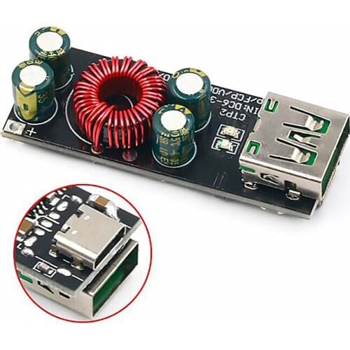 QC4.0 QC3.0 USB Type-C Mobile Phone Quick Charge Adapter 6 -35V Step Down Buck Boost Module for Huawei SCP/FCP Apple PD Qualcomm
