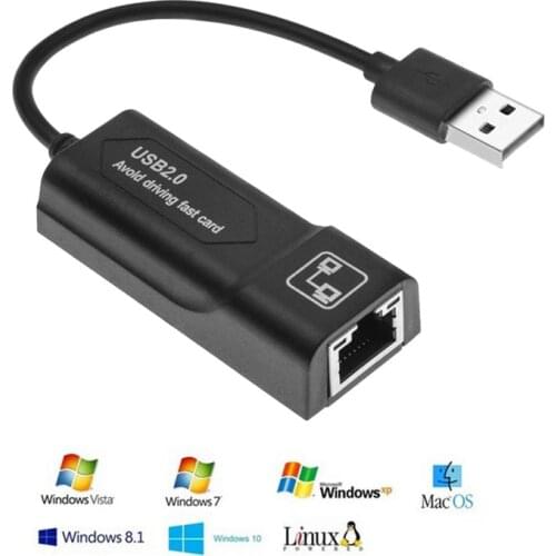 USB Ethernet Adapter USB 2.0 Network Card To RJ45 Lan For Win7/Win8/Win10 Laptop Ethernet USB