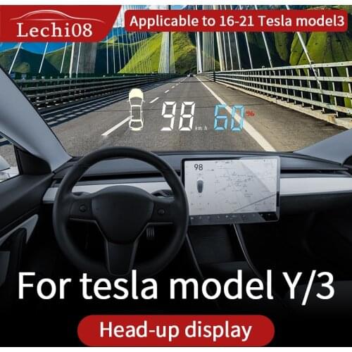 Car robot smart hud display forTesla model 3 accessories 2016-2021 car speed ometer/hud head up display for tesla model y