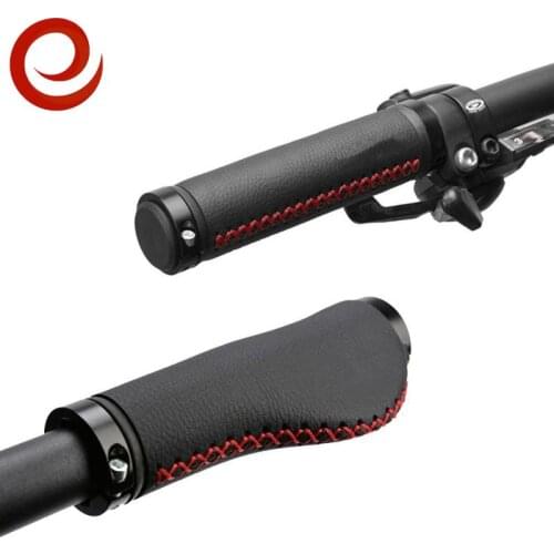 Fiber Leather Bike Scooter Handlebar Cover Handle Grips End Non-slip Aluminum Lock For Xiaomi Scooter MTB Bicycle For Dualtron