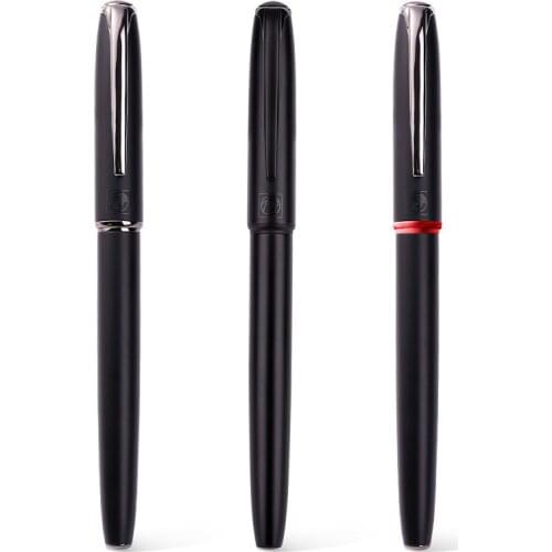 Picasso 916 Pimio Fashion Black Metal Fountain Pen Titanium Black EF/M/Bent Nib 0.38/0.6/1.0mm Matte Barrel For Business Writing