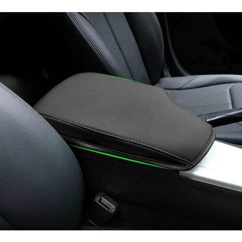 LHD Soft Leather Armrest Cover For BMW 3 Series F30 2013 2014 2015 2016 2017 2018 Car Center Console Lid Armrest Box Cover Trim