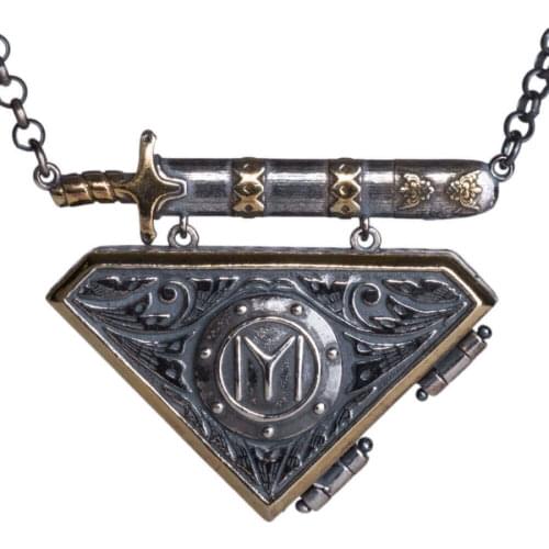 Mens Chain included 925 sterling gümüşle manufactured Chain length 60 cm Muskanın hemen sword on motif is Male