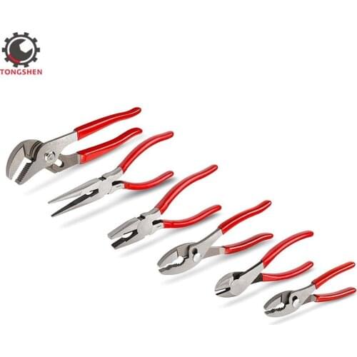 6Pcs Pliers Set Slip Electrician Pliers Wire Cable Cutter Plier Set Plumbing And Long Nose Diagonal Pliers Set Hand Tool
