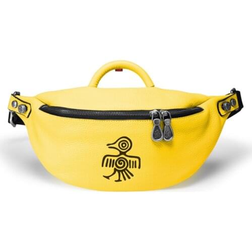 Orabird Streetwear Ladies Chest Bag Soft Genuine Leather Fashion Women Crossbody Shoulder Bags Small Waist Handbag Phone Purses