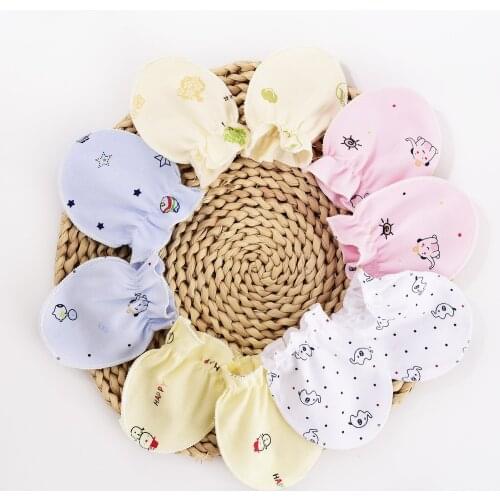 Anti-scratch gloves, baby cotton gloves, mother and baby supplies, cute baby anti-scratch gloves newborn accessories 2021