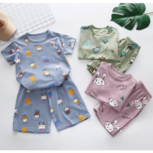Kids Pajamas Set Cartoon Unicorn Baby Boy Girl Clothes Summer Childrens Sleepwear Pyjamas Pijamas Set 4 6 8 10 12 Years